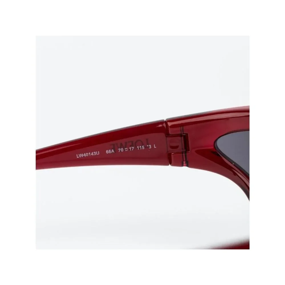 Loewe x PAULA'S IBIZA Men Sunglasses Red Smoke Wraparound LW40143U 66A